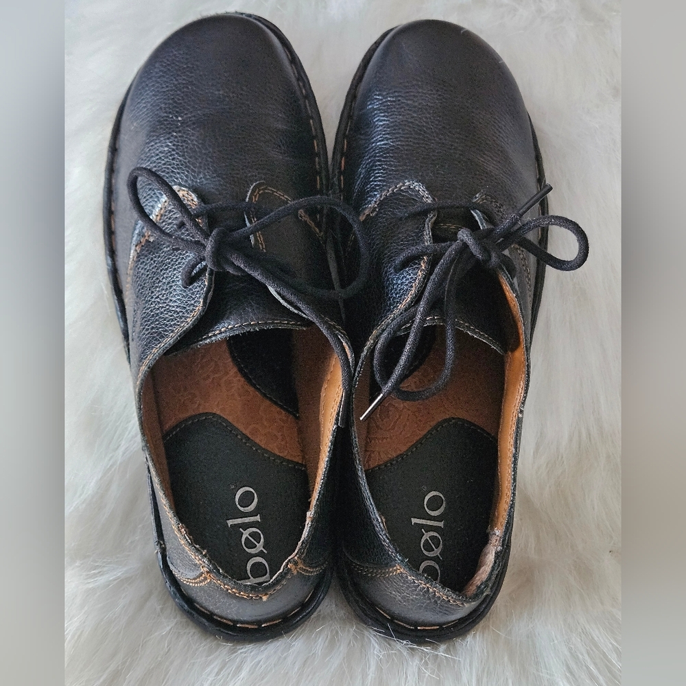 BORN BOLO WOMEN LEATHER SHOES size 9 black